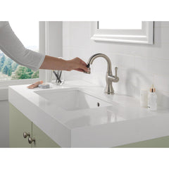 Cassidy Single Hole Pull Out Sprayer Bathroom Faucet, Single Handle Bathroom Sink Faucet in Silver | product photo