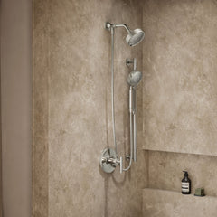Purist Performance Showering Kit, 1.75 GPM Multifunction Showerhead and Handshower Package, Three Spray Settings in Polished Nickel | product photo