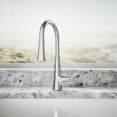 Tone™ Touchless Pull-Down Kitchen Sink Faucet with Voice Activation and Three-Function Sprayhead in Polished Chrome | product photo