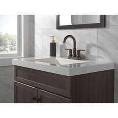 Trinsic Centerset Bathroom Faucet with Drain Assembly, 2-handle Bathroom Sink Faucet in Venetian Bronze | product photo