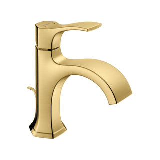 Locarno Single Hole Bathroom Faucet with Drain Assembly in Brushed Gold Optic