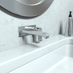 Metris E Wall Mounted Bathroom Faucet in Chrome | product photo