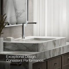 Kohler Single-Handle Bathroom Faucet with Drain Assembly in Polished Chrome | product photo