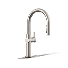 Kohler Crue Touchless Pull-Down Kitchen Sink Faucet with Three-Function Sprayhead in Vibrant Stainless | product photo