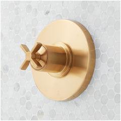 Vassor Pressure Balance Shower System with Hand Shower - Brushed Gold | product photo