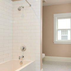 Clubmaster Pressure Balanced Tub and Shower Faucet with Rough-in Valve in Chrome | product photo