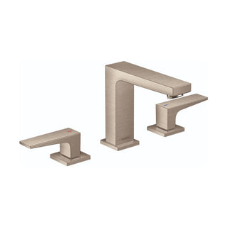 Metropol Widespread Faucet 110 with Lever Handles and Drain Assembly, 1.2 GPM in Brushed Nickel