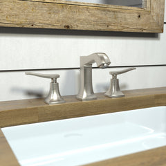 Metris C Two Handles Widespread Bathroom Faucet in Brushed Nickel | product photo