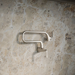 Kohler Graze Wall-Mount Pot Filler Faucet, Swing Arm Kitchen Pot Filler Faucet in Vibrant Stainless | product photo