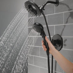Saylor 17 Series Matte Black Dual-Function Shower Faucet Set with In2ition 2-in-1 Dual Shower Head with HandHeld Spray Combo, Valve Trim Kit, Matte Black (Valve Not Included) | product photo