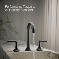 Kohler Occasion Bathroom Sink Spout with Cane Design with Drain Assembly in Matte Black | product photo