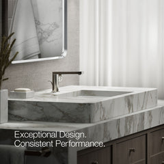 Kohler Composed Single-Handle Bathroom Faucet with Drain Assembly in Vibrant Polished Nickel | product photo