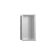 XtraStoris Individual Wall Niche Brushed Stainless Steel with Design Frame 12" x 6" x 4"