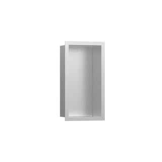 XtraStoris Individual Wall Niche Brushed Stainless Steel with Design Frame 12" x 6" x 4"