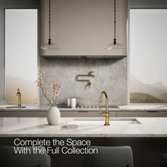 Kohler Artifacts Single-Hole Kitchen Faucet with Swing Spout, Arc Spout Design | product photo