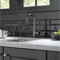 Trinsic Swivel Bar Faucet, Single Handle Prep Sink Faucet in Black Stainless | product photo