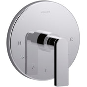 Composed Thermostatic Faucet Trim with Lever Handle in Polished Chrome