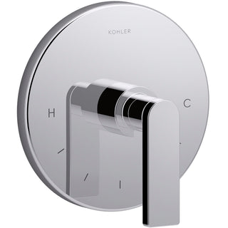 Composed Thermostatic Faucet Trim with Lever Handle in Polished Chrome