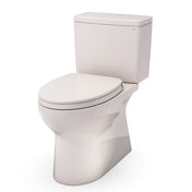 Glaston Two-Piece Elongated 1.28 GPF WASHLET+ and Auto Flush Ready Universal Height Toilet with CEFIONTECT and SS124 SoftClose Seat, Bone, MS472124CEFG#03