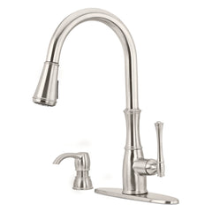 Wheaton Pull-Down Single Handle Kitchen Faucet in Stainless Steel | product photo