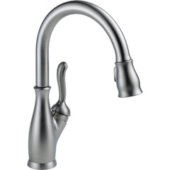 Leland Pull Down Sprayer Kitchen Sink Faucet, Single Handle Kitchen Faucet in Arctic Stainless | product photo