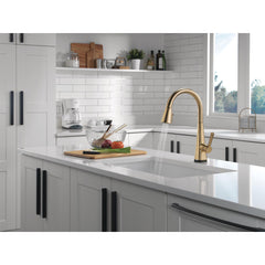 Lenta Touch Kitchen Faucet with Pull Down Sprayer in Champagne Bronze | product photo