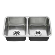 Reliant + 32'' L Double Bowl Stainless Steel Kitchen Sink