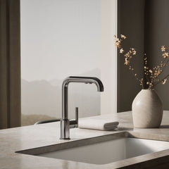 Kohler Purist Pull Out Bar Faucet with Accessories in Titanium | product photo
