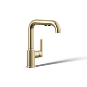 Purist Single Handle Kitchen Faucet in French Gold