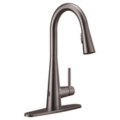 Sleek MotionSense Wave Single Handle Pulldown Kitchen Faucet with Power Clean Technology in Black Stainless