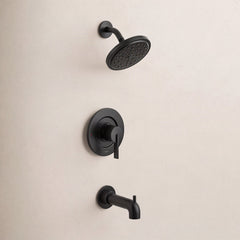 Cia Posi-Temp Eco-Performance Tub and Shower Faucet Trim Kit, Valve Required in Matte Black | product photo