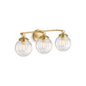 Embra Three-Light Sconce in Brushed Moderne Brass