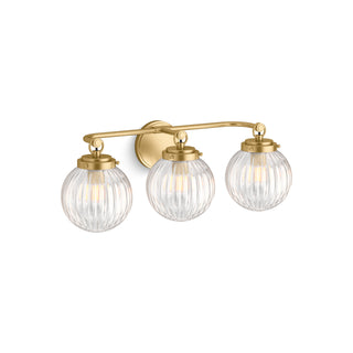 Embra Three-Light Sconce in Brushed Moderne Brass