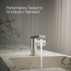 Kohler Single-Handle Bathroom Faucet in Vibrant Brushed Nickel | product photo