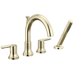 Trinsic Roman Tub Faucet with Hand Held Shower, Polished Nickel Deck Mount Bathtub Faucet, Polished Nickel (Valve Not Included) | product photo