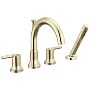 Trinsic Roman Tub Faucet with Hand Held Shower, Polished Nickel Deck Mount Bathtub Faucet, Polished Nickel (Valve Not Included)