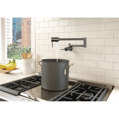 Black Stainless Pot Filler Kitchen Faucet | product photo