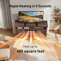 Electric Fireplace TV Stand, 56.3 in Wide, Brown Manufactured Wood