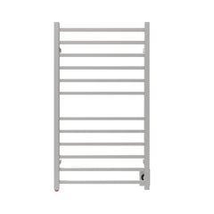 Electric Towel Warmer, Radiant, Wall Mount, 12 Bars, Stainless Steel, Brushed