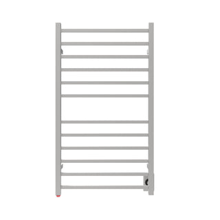 Electric Towel Warmer, Radiant, Wall Mount, 12 Bars, Stainless Steel, Brushed