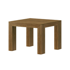 End Table, 32 in Square Solid Wood in Pecan Finish