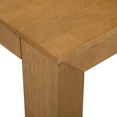 End Table, 32 in Square Solid Wood in Pecan Finish