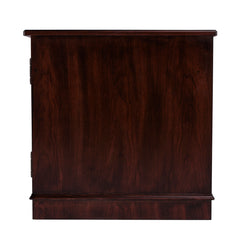 End Table in Solid and Engineered Poplar Wood with Storage Cabinet
