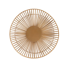 End Table, Round Iron Pedestal, Gold Finish