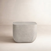 End Table, Solid Concrete with Square Shape