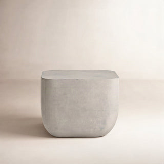 End Table, Solid Concrete with Square Shape