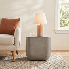 End Table, Solid Concrete with Square Shape