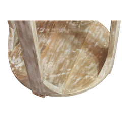 End Table, Solid Mango Wood with Natural Wood Finish