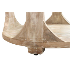 End Table, Solid Mango Wood with Natural Wood Finish