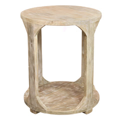 End Table, Solid Mango Wood with Natural Wood Finish